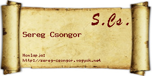 Sereg Csongor névjegykártya