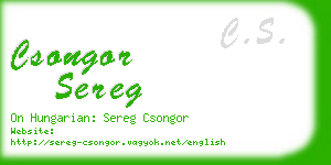 csongor sereg business card